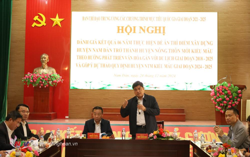 Deputy Minister of Agriculture and Rural Development Tran Thanh Nam acknowledged and highly appreciated the results that Nam Dan district has strived to achieve, especially in mobilizing social resources.