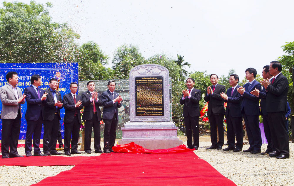 Delegates attend the inauguration ceremony of the National Historical Monument of Huynh Thuc Khang Journalism School (April 4, 2019). Photo: T.L
