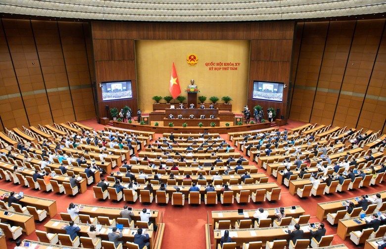 Scene of the working session on the afternoon of November 16 - Photo: Quochoi.vn