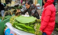 Der älteste Dong-Blatt-Markt der Hauptstadt ist am Vorabend des Tet-Festes geschäftig