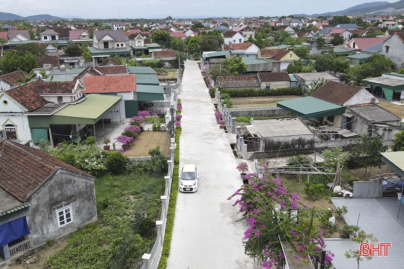 La buganvilla morada florece en el nuevo paisaje rural de Can Loc