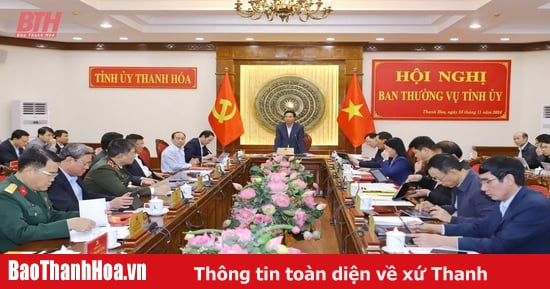 Ban Thường vụ Tỉnh ủy đánh giá tình hình thực hiện nhiệm vụ năm 2024; đề ra mục tiêu, nhiệm vụ, giải pháp chủ yếu năm 2025