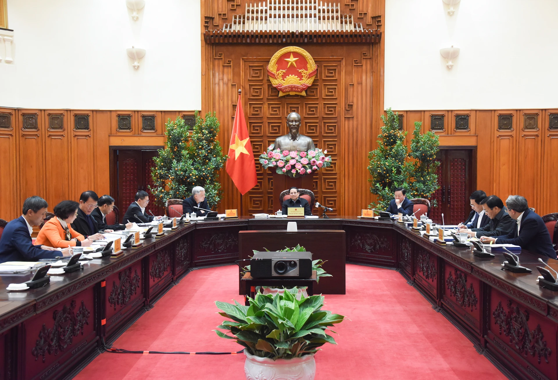 [Photo] Prime Minister Pham Minh Chinh chairs the 9th meeting of the Steering Committee on streamlining the Government apparatus photo 1