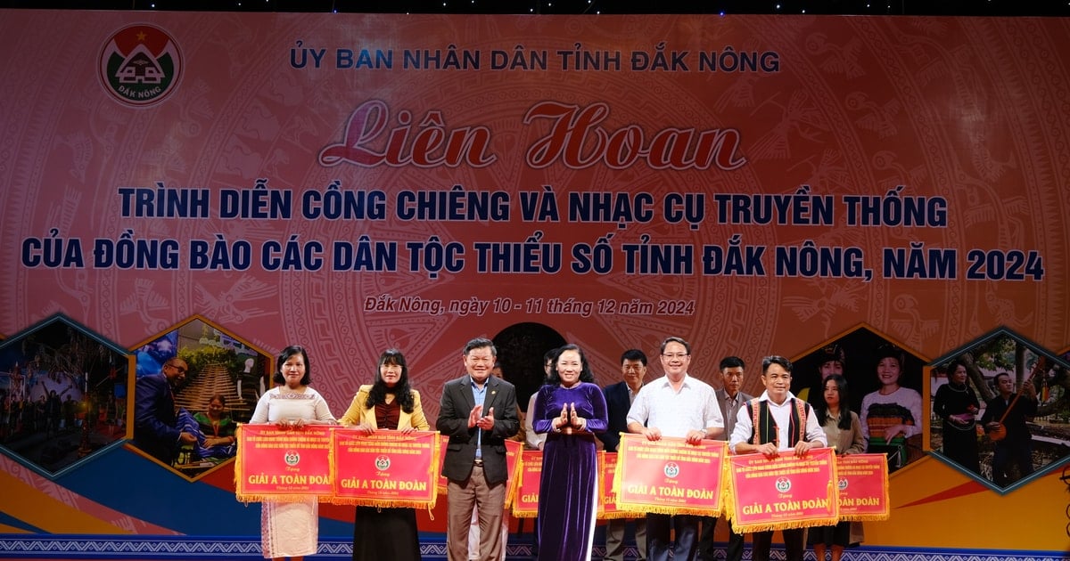 Dak Nong closes gong and traditional musical instrument performance festival