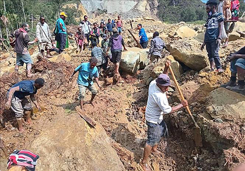 Papua New Guinea calls for international help after landslide disaster