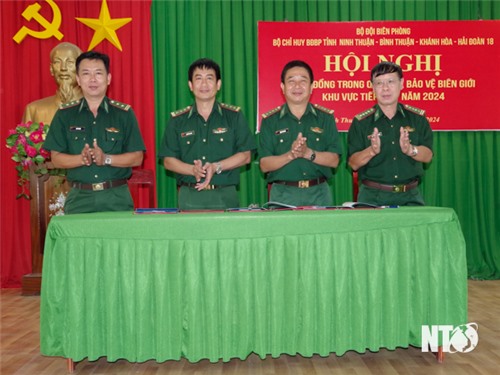 Border guards of Ninh Thuan, Binh Thuan, Khanh Hoa provinces, Border Guard Squadron 18 coordinate to protect adjacent border areas in 2024