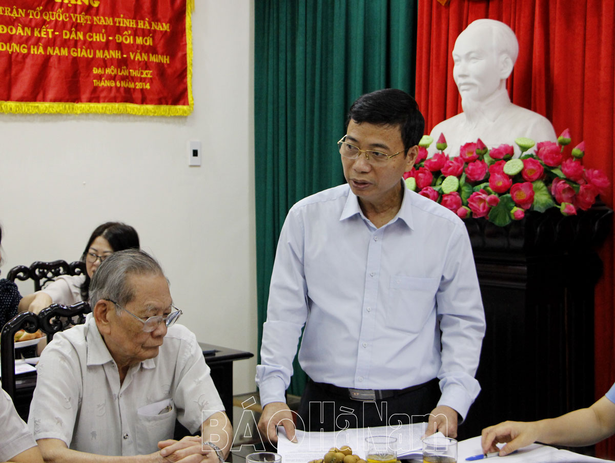 Hội nghị lấy ý kiến đóng góp dự thảo Báo cáo chính trị Đại hội đại biểu MTTQ tỉnh Hà Nam lần thứ XVII nhiệm kỳ 2024 2029