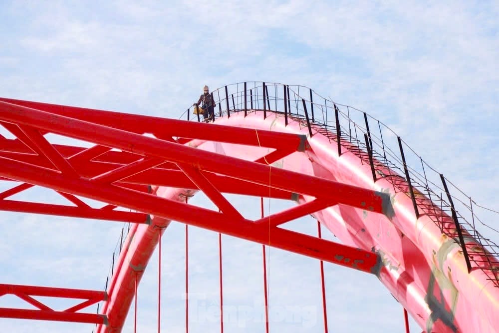 El primer puente de arco de acero en Quang Ngai está listo para abrir al tráfico a finales de año, foto 20