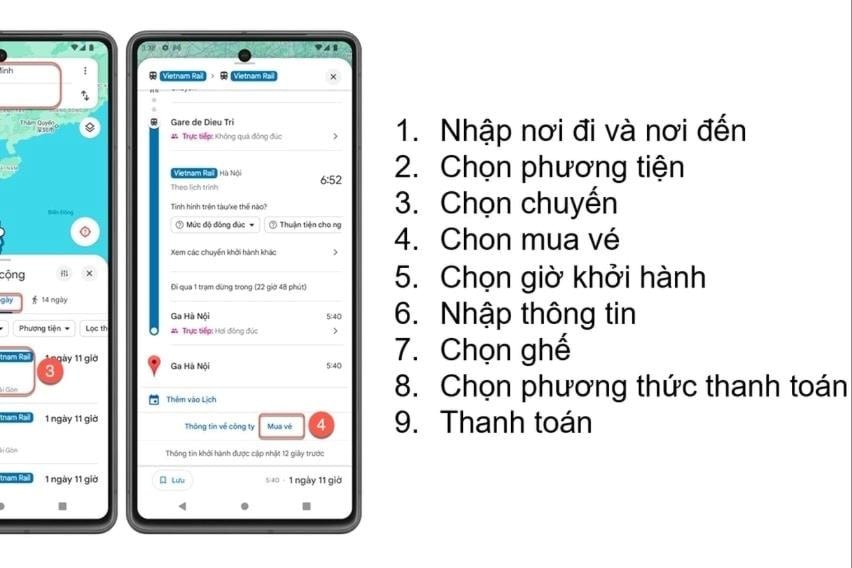 Ngành đường sắt triển khai mở bán vé tàu hỏa qua bản đồ trực tuyến