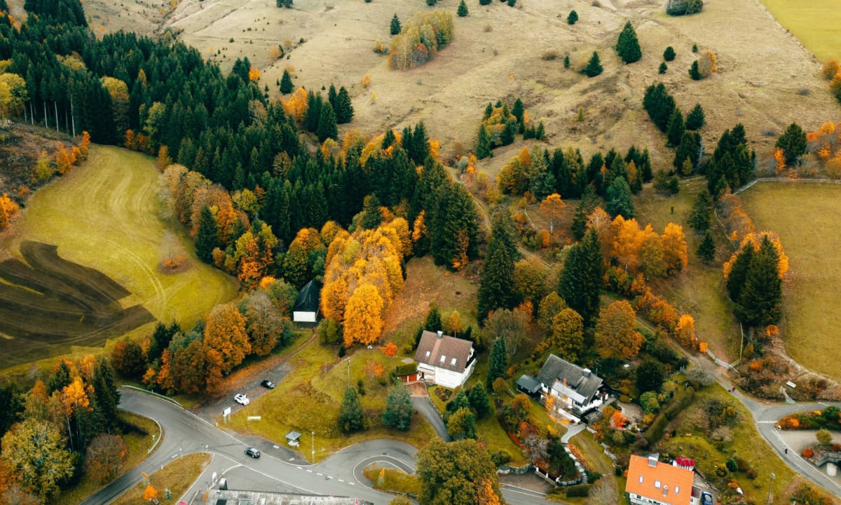Осенний пейзаж на юге Германии.