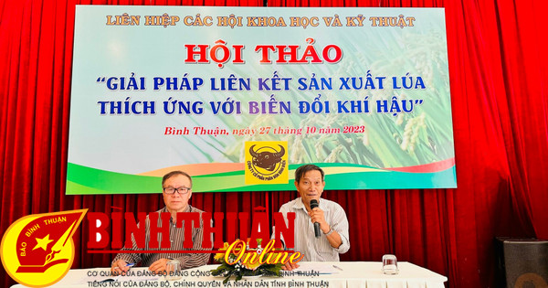 Hội thảo “Giải pháp liên kết sản xuất lúa thích ứng với biến đổi khí hậu”