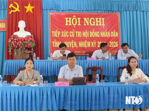 Đại biểu HĐND tỉnh tiếp xúc cử tri xã Phước Hậu