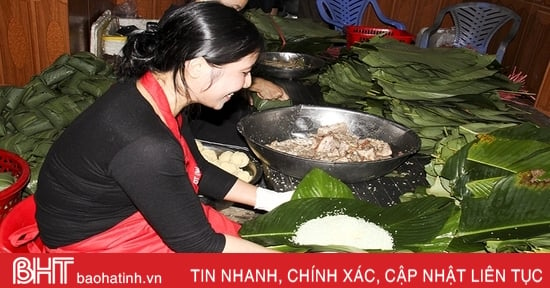 Cao điểm trả đơn bánh chưng làng Khoóng