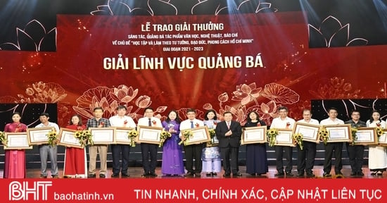 Hà Tĩnh có 10 tập thể, cá nhân đạt giải quảng bá, sáng tác tác phẩm học và làm theo Bác