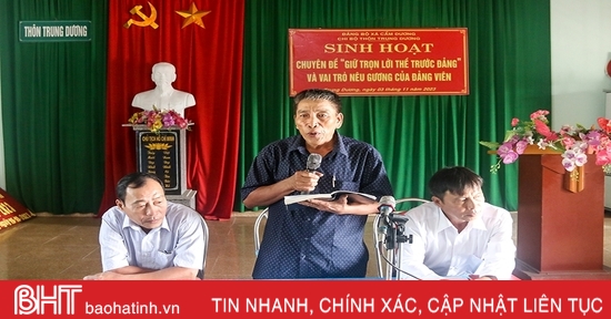 Vinh quang lời thề đảng viên, ghi tại một cuộc họp chi bộ