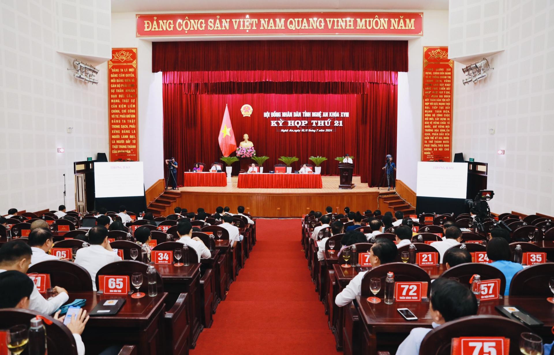 Le Conseil populaire provincial de Nghe An a adopté 26 résolutions et clôturé la 21e session.