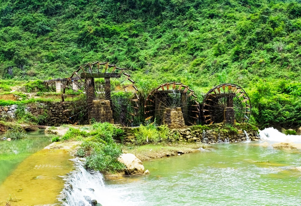 Roue hydraulique dans les hautes terres. Photo : The Vinh