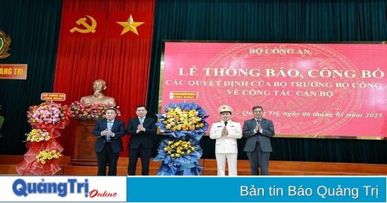 Announcement of the decision to appoint the Director of Quang Tri Provincial Police