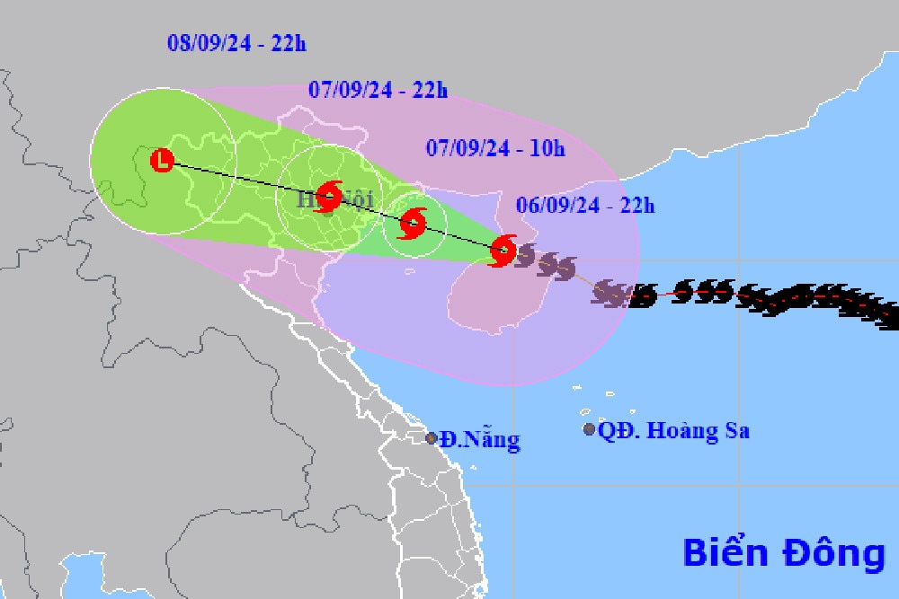 พายุหมายเลข 3 ยะกิ เข้าสู่อ่าวตังเกี๋ย และยังคงลดความรุนแรงลง ลมที่โคโตมีระดับ 7