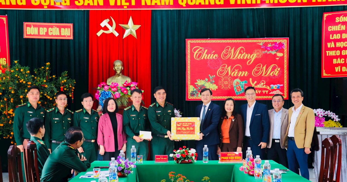 El jefe del Comité Organizador del Comité Provincial del Partido, Phan Van Binh, visitó y deseó un feliz año nuevo a la Estación de Guardia Fronteriza de Cua Dai