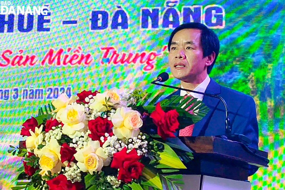 Chairman of Thua Thien Hue Provincial People's Committee Nguyen Van Phuong speaks at the opening ceremony. Photo: CHIEN THANG