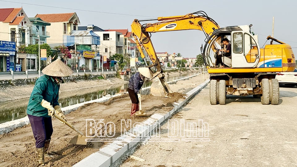 Bau eines Umsiedlungsgebiets und eines konzentrierten Wohngebiets in der Gemeinde Nam Hoa (Nam Truc).