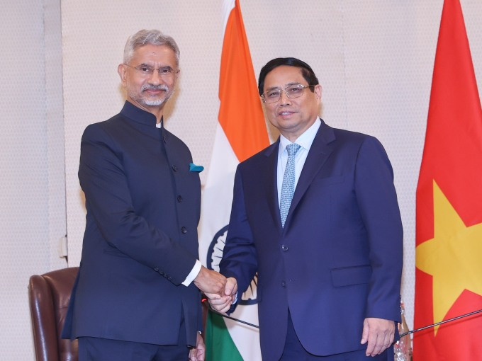Premierminister Pham Minh Chinh empfängt den indischen Außenminister S. Jaishankar. Foto: Nguyen Hong