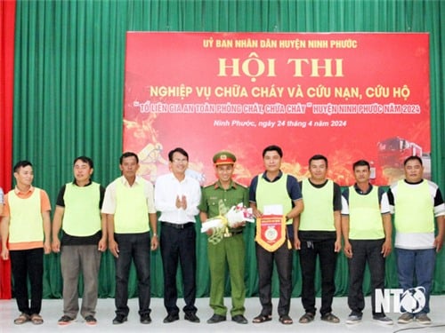 Ninh Phuoc: Fire prevention, firefighting and rescue competition 2024