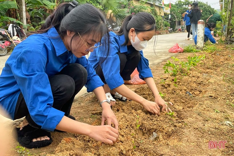 สมาชิกสหภาพเยาวชนห่าติ๋ญกว่า 4,000 คนตอบรับกิจกรรมวันอาทิตย์สีเขียวครั้งที่ 4