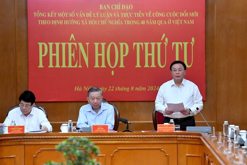Tổng Bí thư Chủ tịch nước Tô Lâm chủ trì Phiên họp thứ tư Ban Chỉ đạo Tổng kết 40 năm Đổi mới