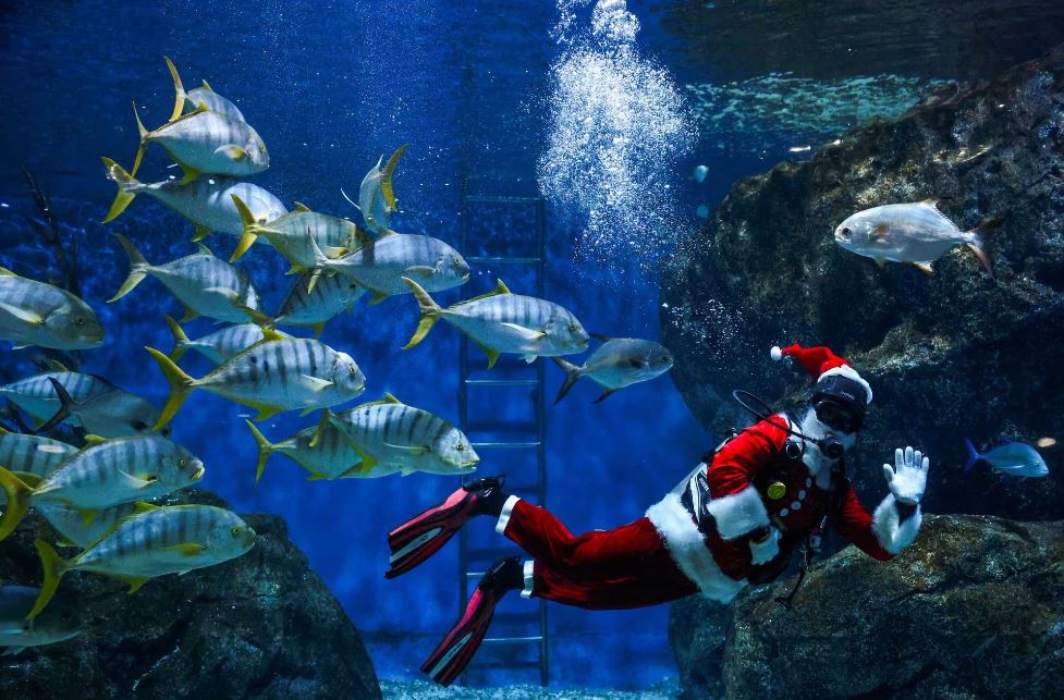 L'image du Père Noël répand la joie dans le monde entier