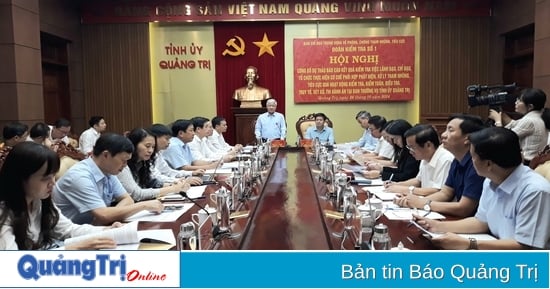 Ban Chỉ đạo Trung ương về phòng, chống tham nhũng, tiêu cực làm việc với Ban Thường vụ Tỉnh ủy Quảng Trị về công bố dự thảo báo cáo kết quả kiểm tra