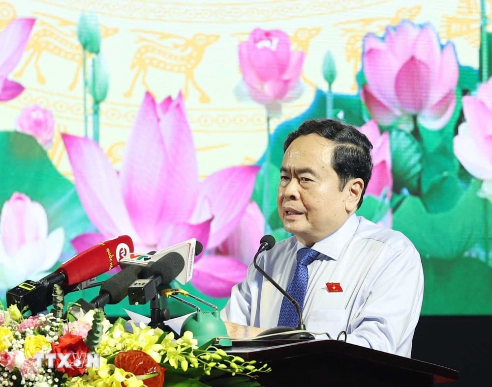 National Assembly Chairman Tran Thanh Man speaks. (Photo: Thong Nhat/VNA)