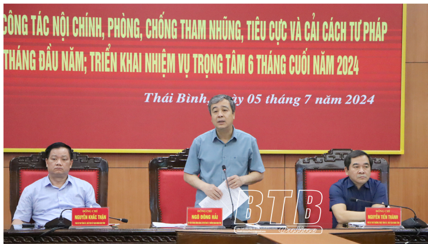 Tiếp tục thực hiện tốt công tác nội chính, phòng chống tham nhũng, tiêu cực và cải cách tư pháp