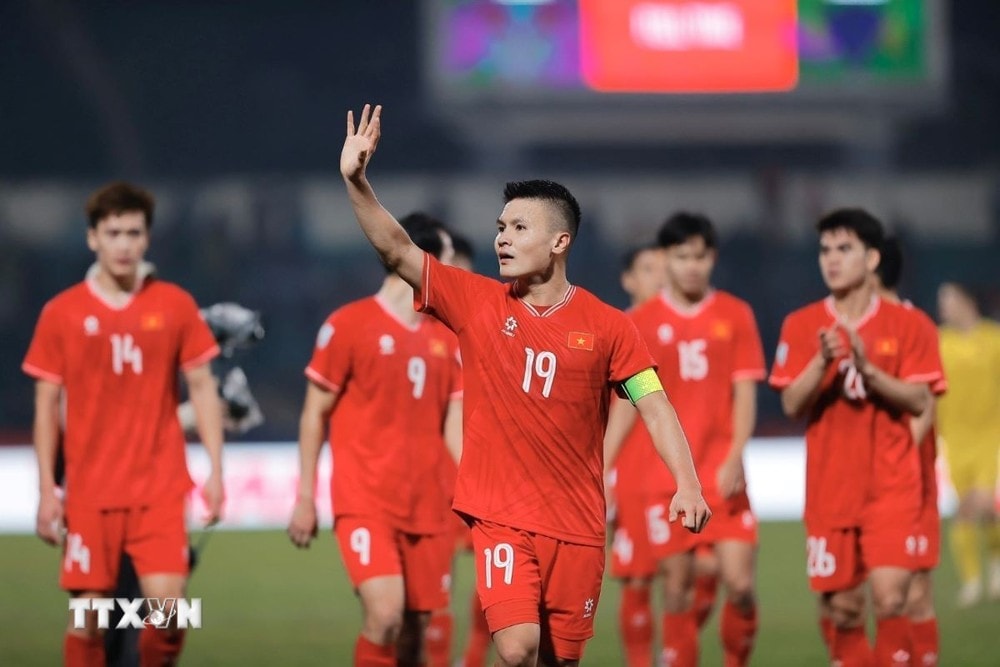 Quang Hai anotó para ayudar a Vietnam a derrotar a Indonesia. (Foto: Minh Quyet/VNA)