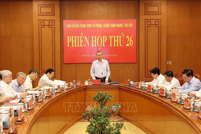 អគ្គលេខាធិការ និងជាប្រធាន To Lam៖ ការទប់ស្កាត់អំពើពុករលួយ និងការអនុវត្តអវិជ្ជមានត្រូវតែបម្រើដល់ការអភិវឌ្ឍន៍សេដ្ឋកិច្ចសង្គម។