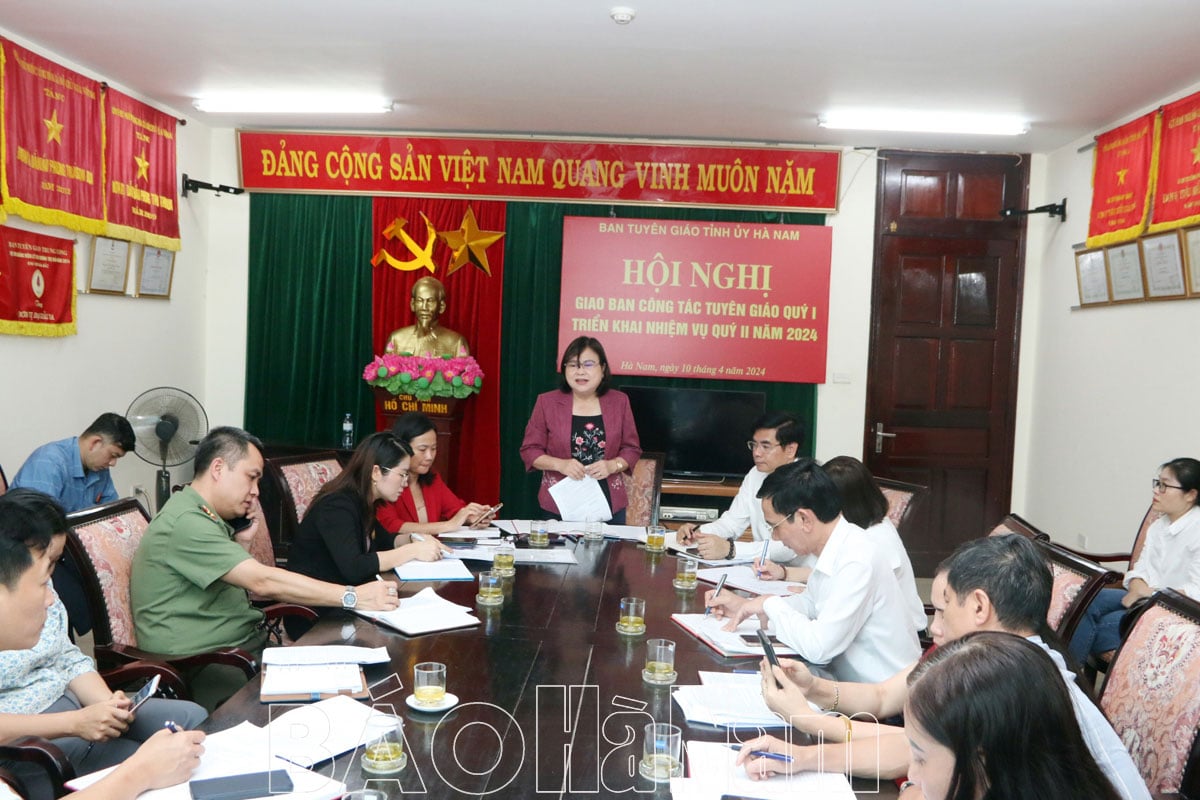 Ban Tuyên giáo Tỉnh ủy triển khai nhiệm vụ công tác quý II2024