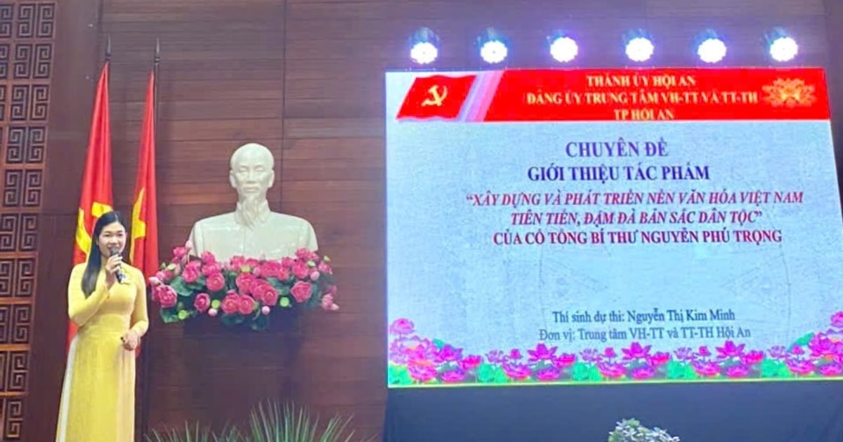 Hội An tuyên truyền cuốn sách "Xây dựng và phát triển nền văn hóa Việt Nam tiên tiến, đậm đà bản sắc dân tộc"