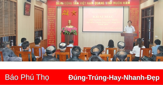 Tập huấn kiến thức tuyển chọn ông Từ, phụ Từ tại Khu di tích lịch sử Đền Hùng