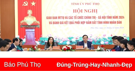 Giao ban Mặt trận Tổ quốc và các tổ chức chính trị- xã hội tỉnh năm 2024