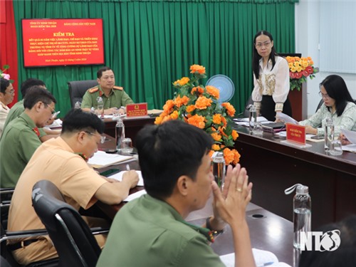 Inspection delegation 2058 of the Provincial Party Committee works with the Provincial Police Party Committee