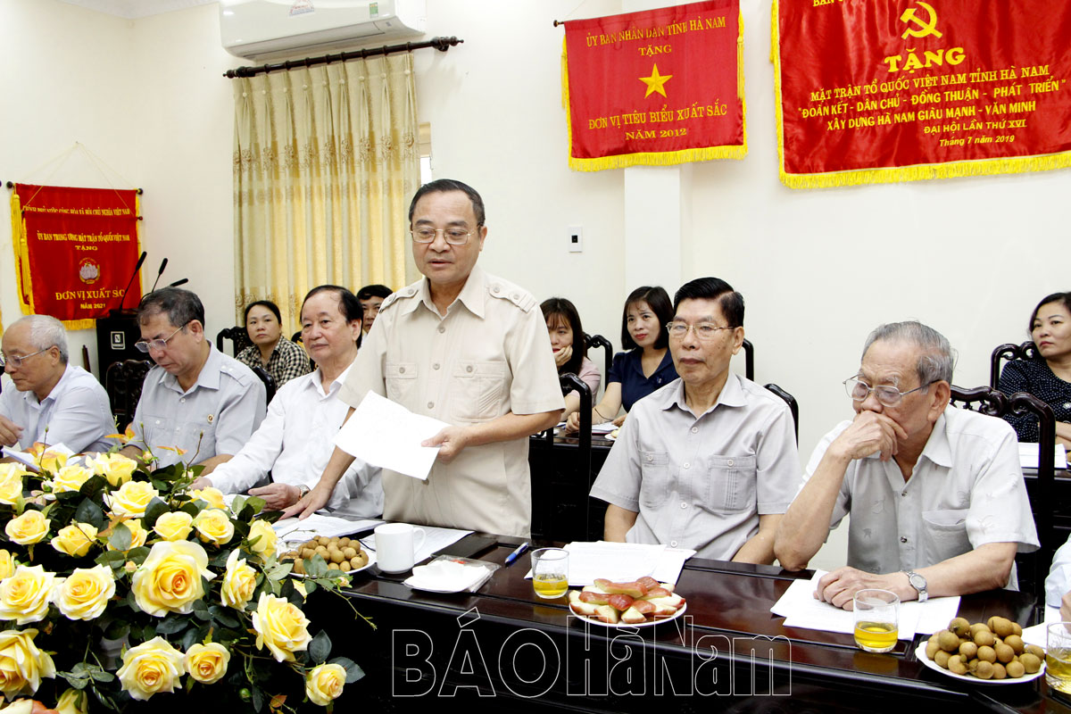 Hội nghị lấy ý kiến đóng góp dự thảo Báo cáo chính trị Đại hội đại biểu MTTQ tỉnh Hà Nam lần thứ XVII nhiệm kỳ 2024 2029