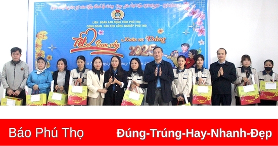 ប្រគល់អំណោយចំនួន ៥០ តេត ដល់សមាជិកសហជីព និងកម្មករ កម្មការនីនៅចង្កោមឧស្សាហកម្ម Dong Lang