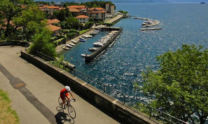 Lake Maggiore to the north