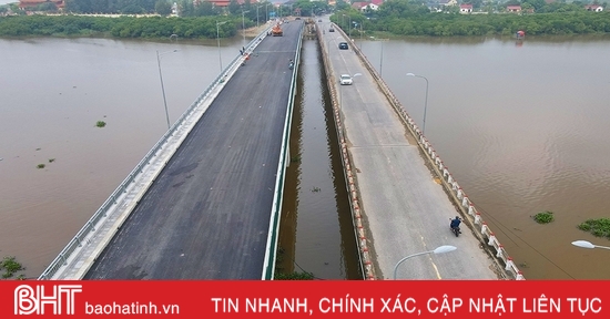 Diện mạo cây cầu nối TP Hà Tĩnh và phố biển Lộc Hà trước ngày thông xe