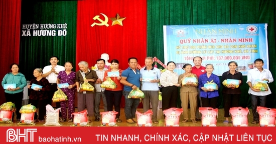 600 suất quà đến với người dân vùng lũ Hương Khê