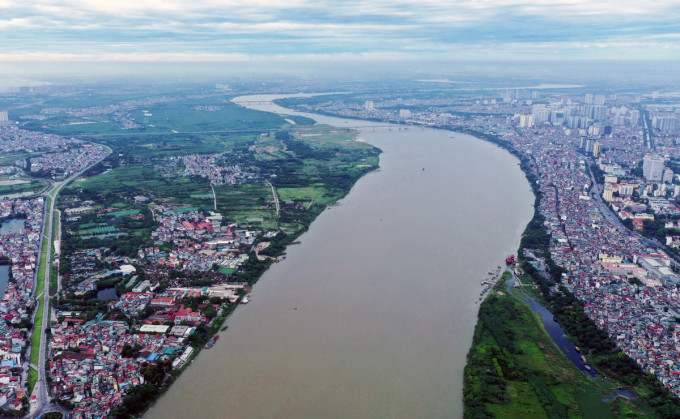 El río Rojo fluye a través de Hanoi. Fotografía: Ngoc Thanh