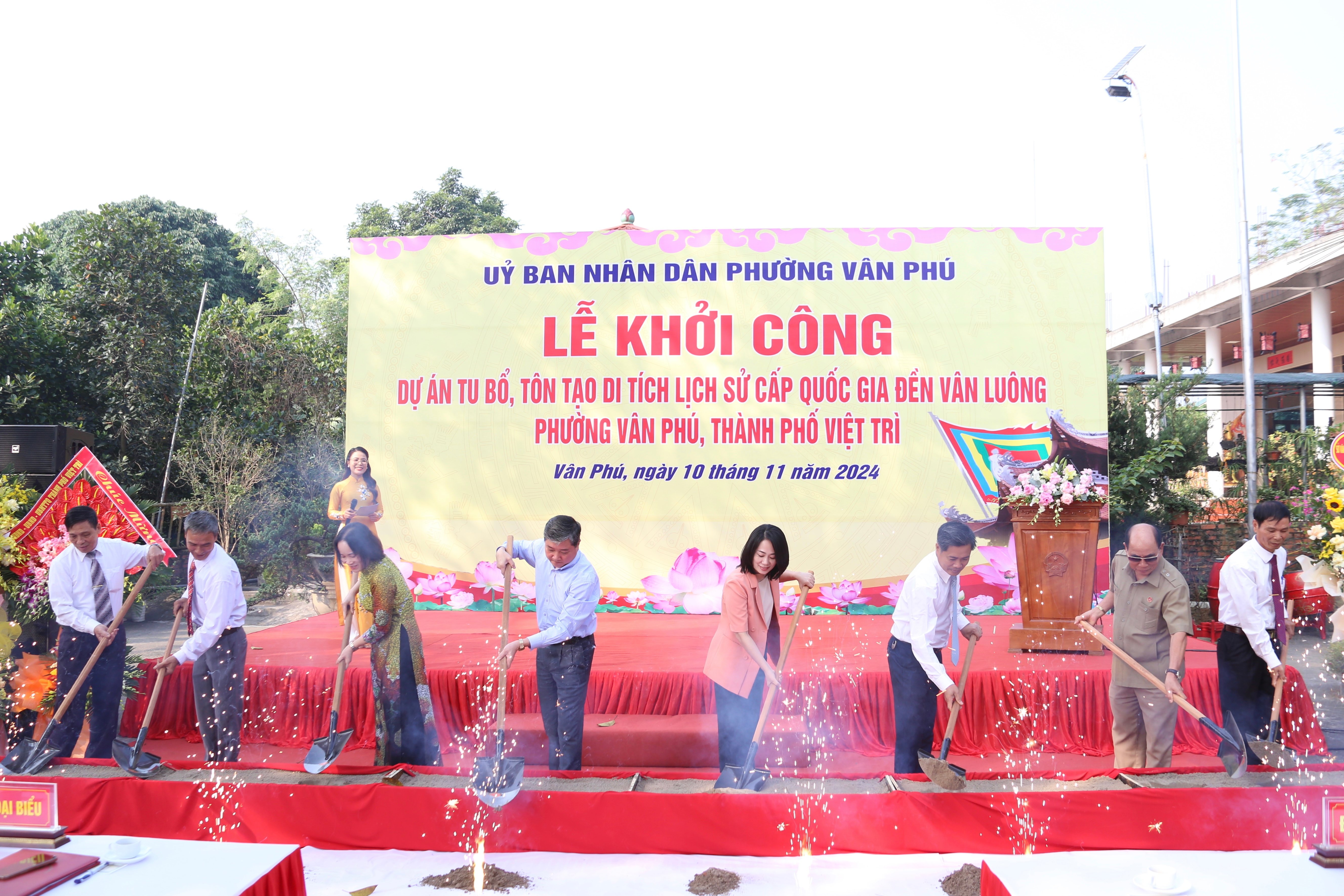 Début du projet de restauration et d'embellissement du vestige historique du temple de Van Luong