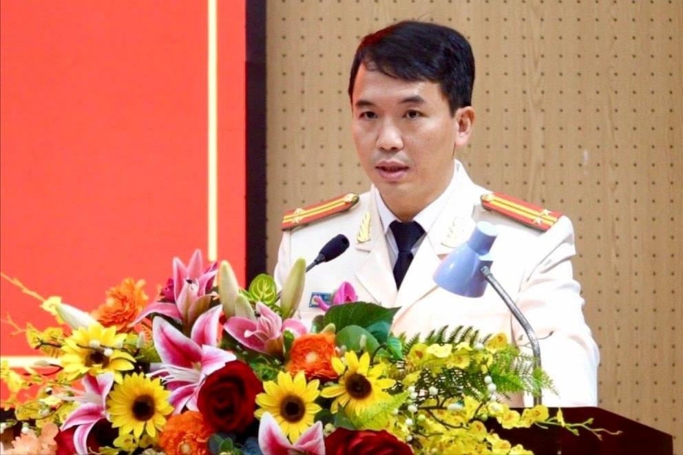 Chief of Cam Giang District Police Nguyen Van Duc holds the position of Chief of Hai Duong City Police