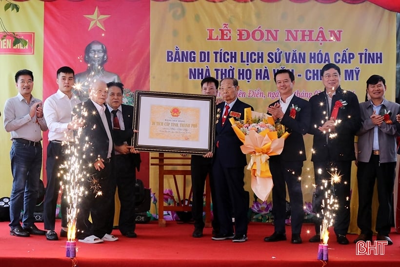 Nhà thờ họ Hà - An Mỹ đón nhận bằng di tích lịch sử văn hóa cấp tỉnh